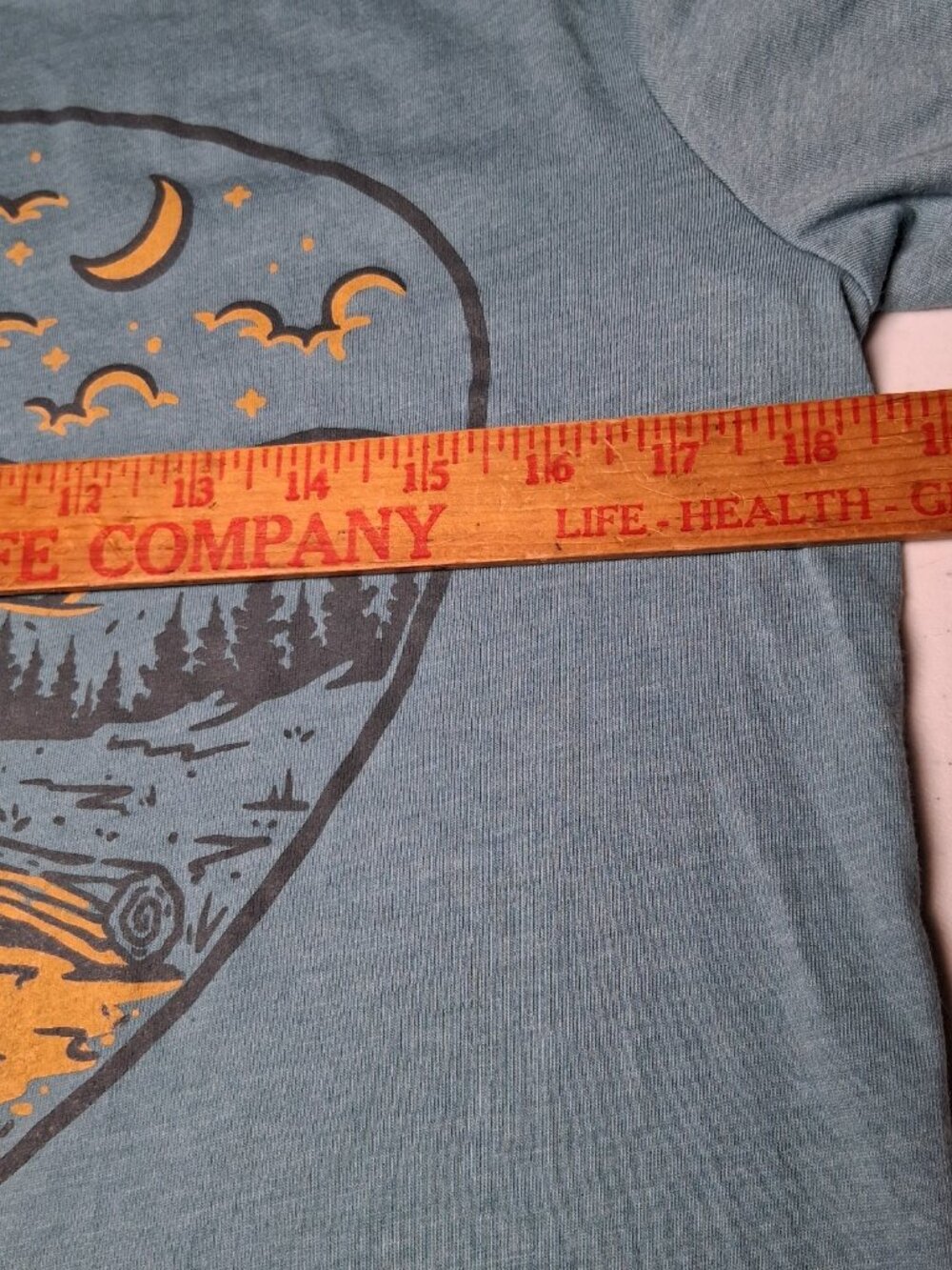 Hootin And Hollerin Shirt M Blue Owl Camping Campfire Campsite Nature Gorpcore - Picture 5 of 10
